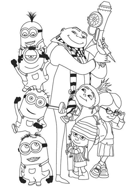 free printable minion coloring sheets 1