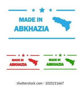 Stamp Made Map Abkhazia Stock Vector Royalty Free