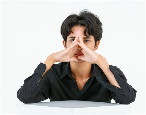 Retrato Isolado Recorte Closeup Est Dio Tiro De Asi Tico Jovem Lgbtq Glamour Gay Modelo