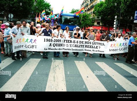Paris France Public Events People Celebrating At The Gay Pride Parade French Sign 1969