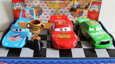 Unboxing Disney Pixar Cars Piston Cup Die Cast Set Lightening Mcqueen