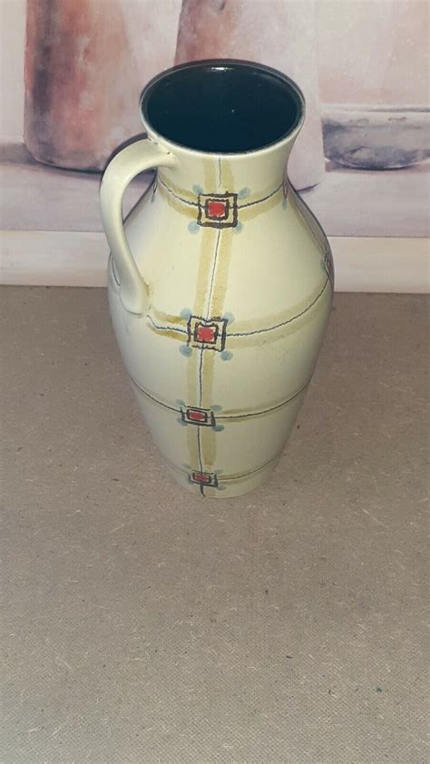 Jasba Keramik Vase Henkelvase Blumenvase Vintage Retro Ebay