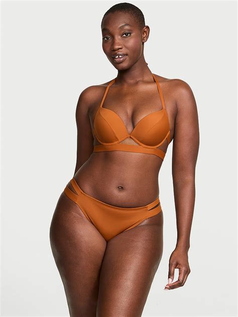 Buy Vs Archives Essential Banded Push Up Bikini Top Apple Cinnamon Order Bikini Top Online