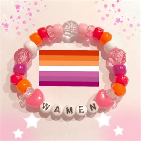 Lesbian Flag Bracelet Etsy