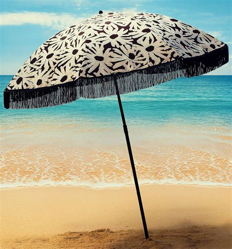 Beach Umbrella Laguna With Fringe Designed By Beach Brella 100 Uv Sun