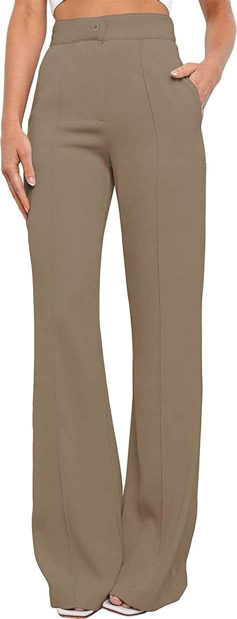 Kocowoo Womens Causal High Waisted Wide Leg Pants Bootcut Dress Pants