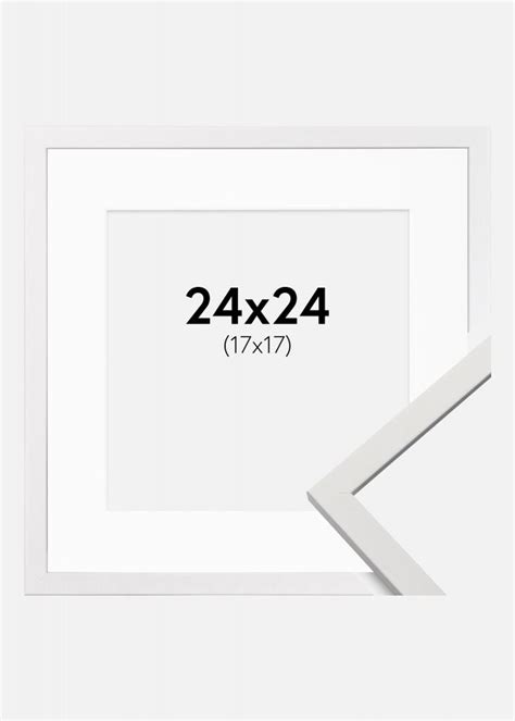 Buy Frame Edsbyn White 24x24 cm - Picture Mount White 18x18 cm here ...