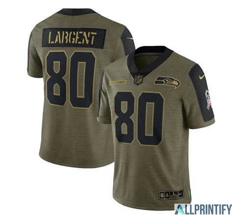 Steve Largent Seattle Seahawks 80 Olive Vapor Limited Player Jersey