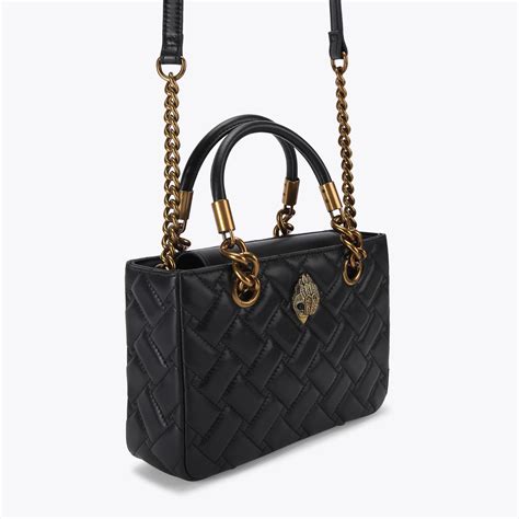 SQ KENSINGTON Black Top Handle Bag by KURT GEIGER LONDON