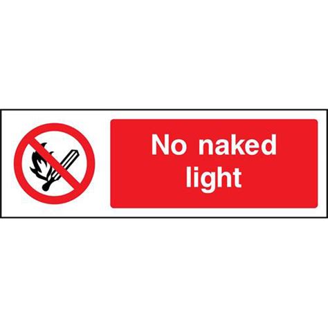 No Naked Light Health Safety Signs
