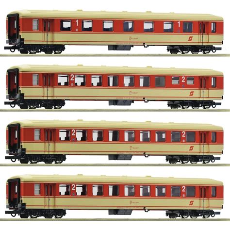 ROCO 6200026 Spur H0 ÖBB 4er Set Schlierenwag 1 E4 W23 24 215 91