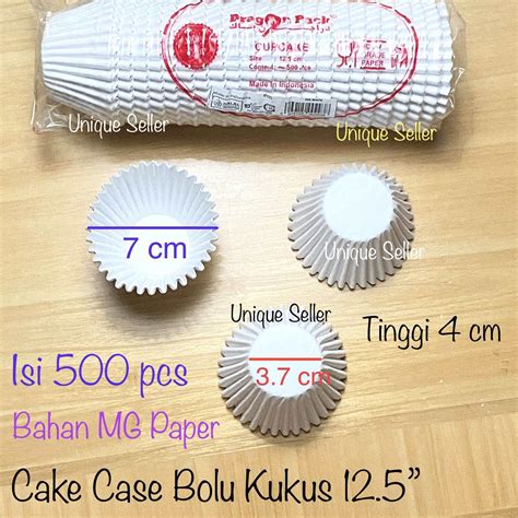 Isi500 Kertas Bolu Kukus 125 Putih Polos And Motif Cupcake Case 125