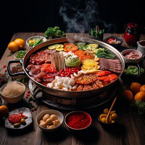 Premium AI Image Savoring Sichuan Hot Pot
