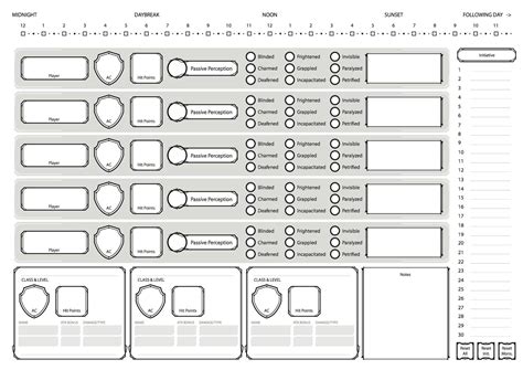 5e I Made A Simple Dm Character Tracking Sheet Was Looking For