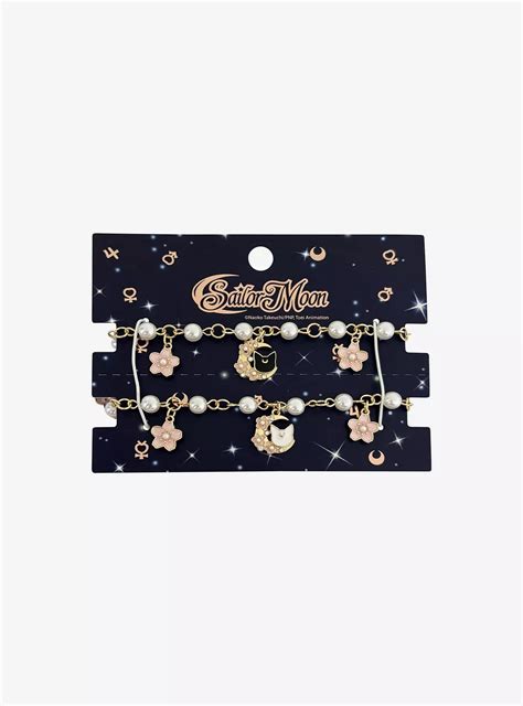 Hot Topic Luna Artemis Sakura Claw Clip Bracelet Set