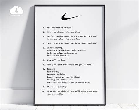 Principles Of Nike Poster From The Movie Air Phil Knight S Nike