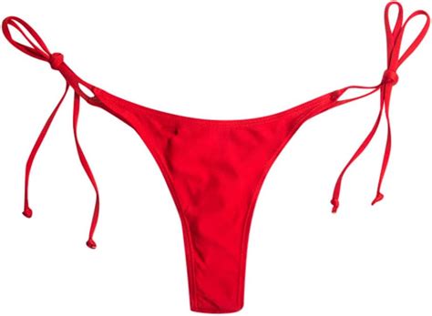 Generisch 2025 Tie Bottom Side Damen Tanga Badeanzug Bikini Brasilianische Tankinis Set