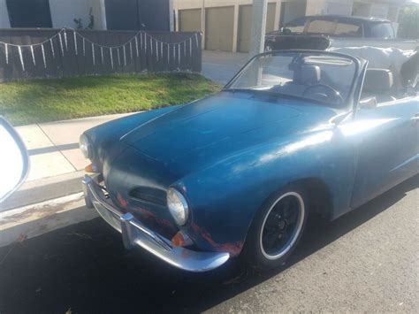 Volkswagen Karmann Ghia Convertible Blue Rwd Manual Classic