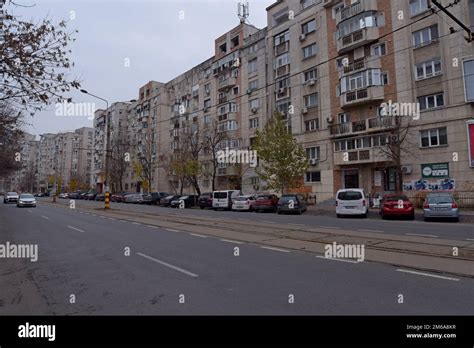 High Rise Eastern Bloc Apartment Housing Units In Bucharest Romania