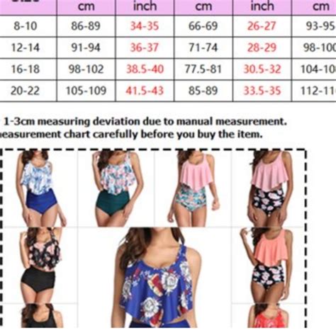 Unique Classic Swim Plus Size Sexy Flare Womens Ruffle Swimsuit High Waist Bikini Set Xl