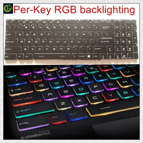 Per Key RGB Backlit Full Color English Keyboard For MSI GE63 GE73 GS73