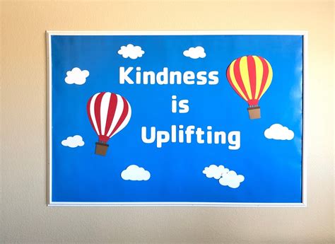 Hot Air Balloon Bulletin Board Set Kindness Bulletin Board Set School Bulletin Board