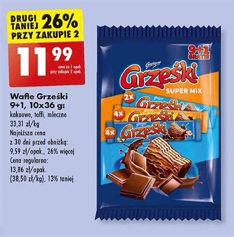 Wafelki mix Grześki - cena - promocje - opinie - sklep | Blix.pl - Brak ...