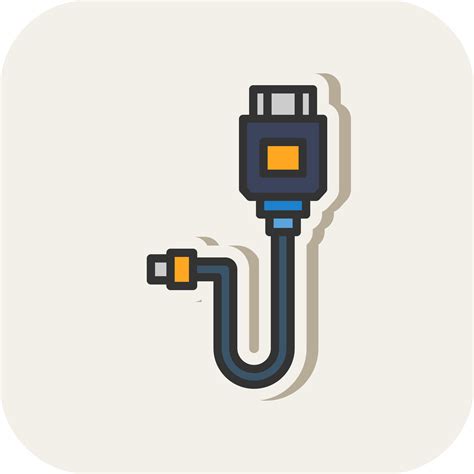 Hdmi Cable Vector Icon Design Vector Art At Vecteezy