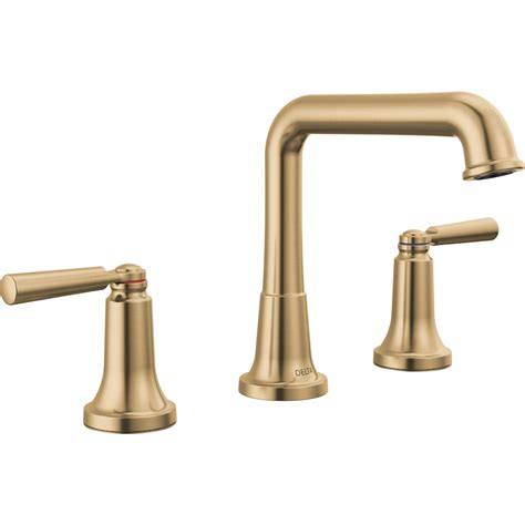 Delta Saylor Two Handle Widespread Bathroom Faucet In Champagne Bronze The Home Depot Canada