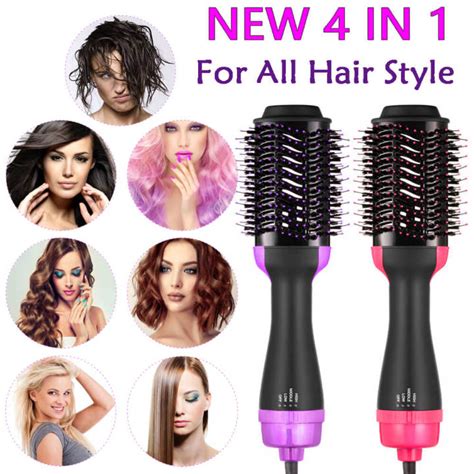 Household 4 In 1 Curler One Step Hair Volumizer Salon Dryer Styler Hot Heat Air Comb