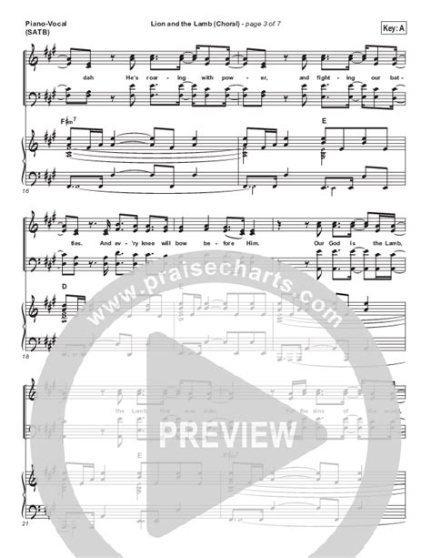 The Lion And The Lamb Choral Anthem SATB Sheet Music PDF Bethel