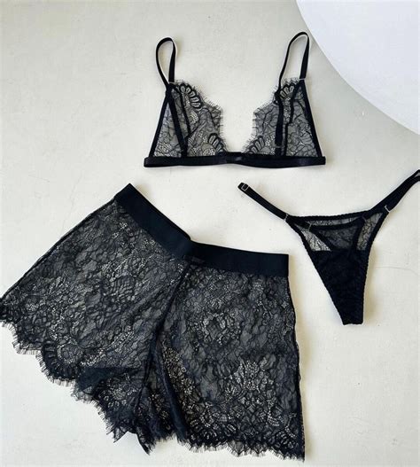 Sexy Handmade Lingerie Set Sconces Panties And Shorts Lingerie For Sex Transparent Underwear