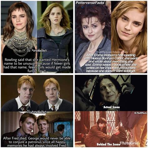 The Many Faces Of Harry Potter And Hermih From Harry Potter S Movie