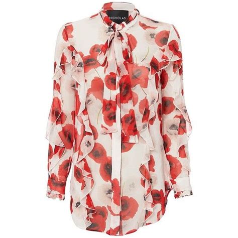 Stylish Floral Ruffle Shirt For Women