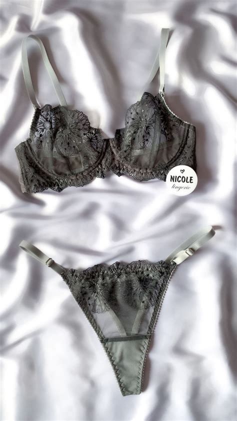 Brown Floral Lingerie Set Sexy Sheer Lingerie Women S Etsy Artofit