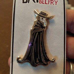 Black Plague Doctor Hard Enamel Pin Etsy Hard Enamel Pin Hard