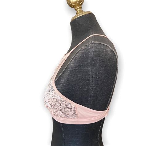 Victorias Secret Nude Peach Mesh Embroidered Bralett Gem