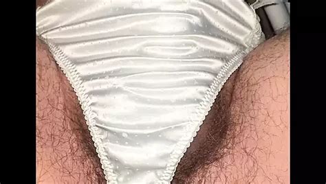 Hot Solo Dick In Fetish Sexy Satin Thong Homemade Masturbation Creampie Sexy Underwear