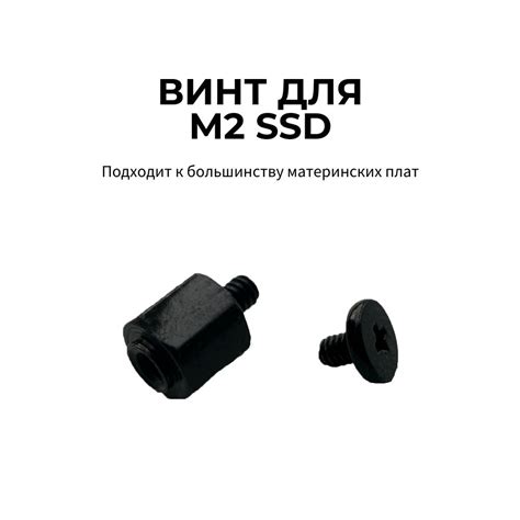 Винт со стойкой для крепления SSD M.2 Черный - купить с доставкой по ...