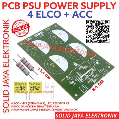 Jual PCB PSU 4 ELCO CAPASITOR KAPASITOR ELKO 4ELCO 4ELKO POWER SUPLY