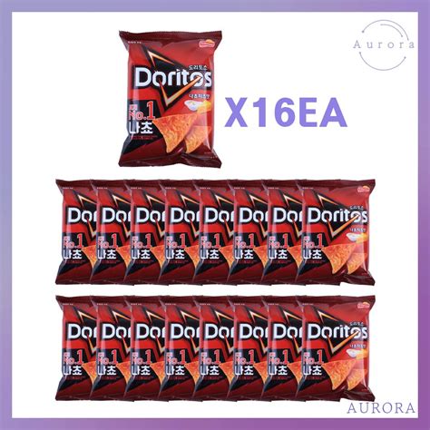 Korea Lotte Doritos Nacho Cheese Flavor Sweets 84g X 16pcs Shopee Singapore