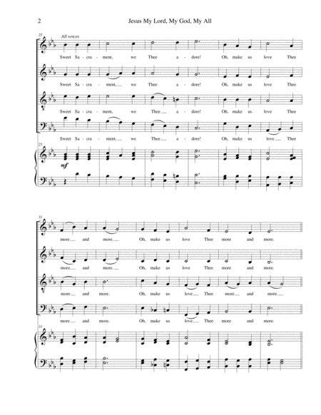 Download Jesus My Lord My God My All Satborgan Optional Strings Sheet Music By Frederick