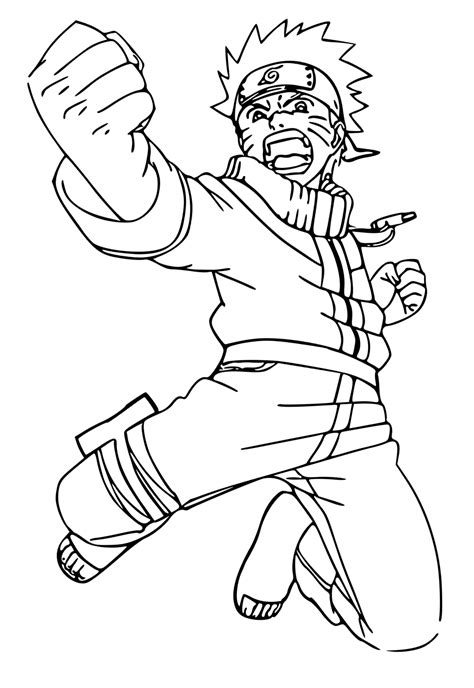 Free Printable Naruto Fight Coloring Page Sheet And Picture For Adults