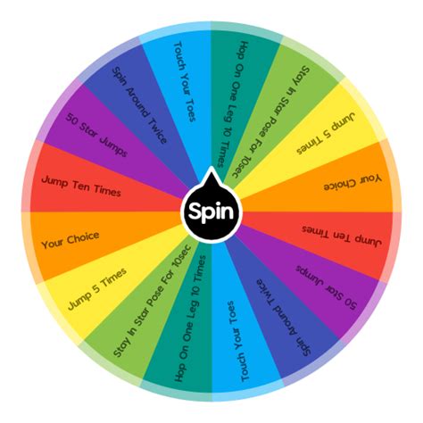 Physical Activity Wheel Spin The Wheel App