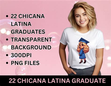 Graduada Chicana PNG Educated Latina Graduation Shirts UV DTF Iron On Print Sublimation