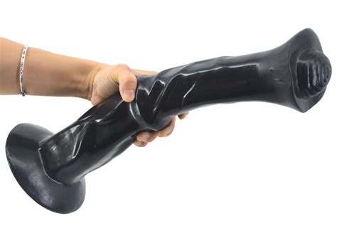 Intensywne doznania ze zwierzęcym końskim dildo 32 cm czarne area69 pl