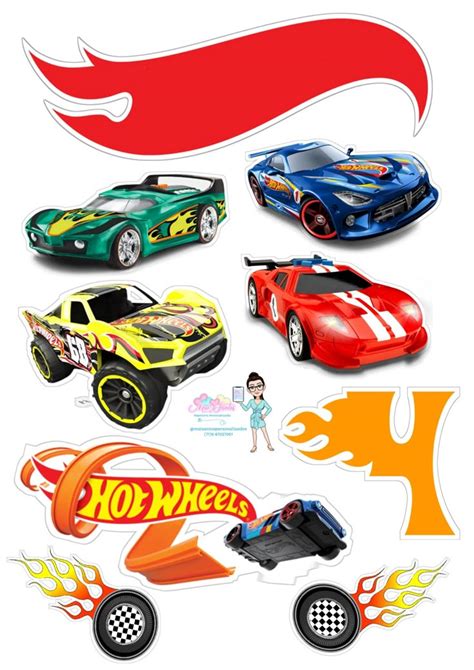 Topper de bolo Hot Wheels Bolo hot wheels Festa hot wheels Festa temática de carros
