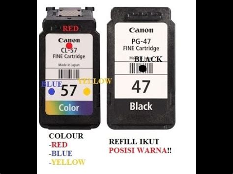 CARA JIMAT REFILL Ink Cartridge BAWAH RM 15 E400 Canon Printer CL 57