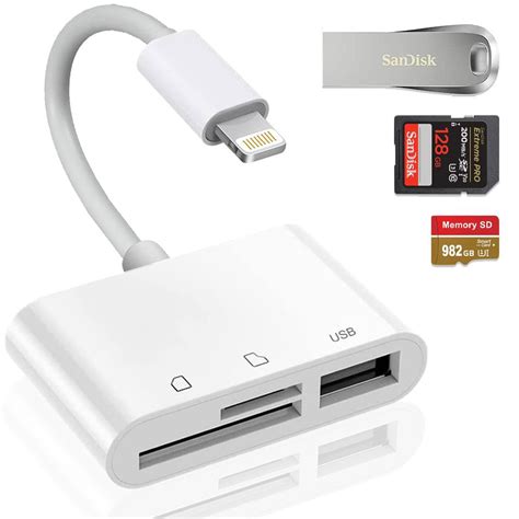 iphone Кардридер 3в1,USB картридер для переноса данных с IOS устройств ...