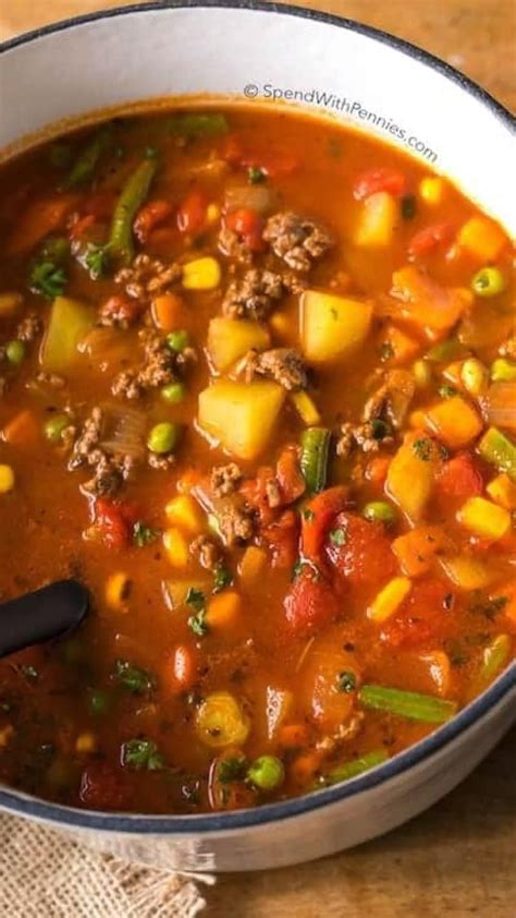 Vegetable Hamburger Soup Artofit